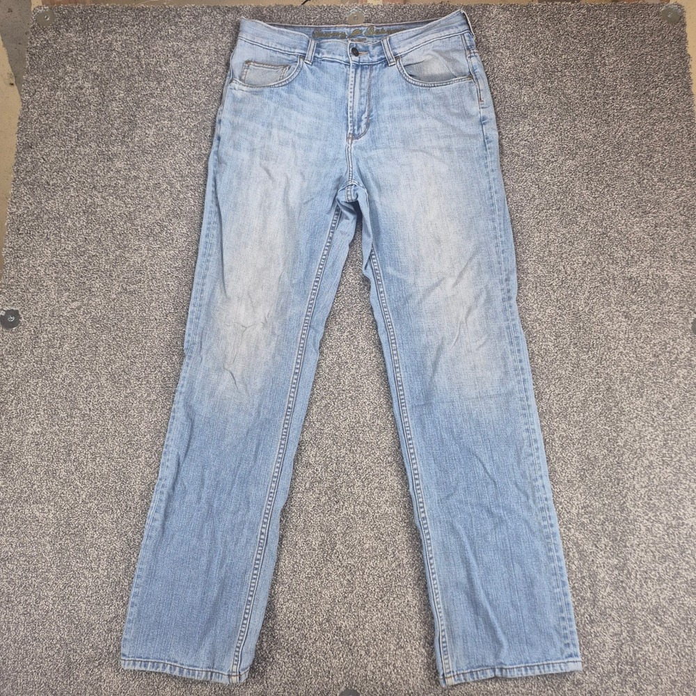 Tommy Bahama Jeans Mens 34x34 Light Wash Classic Fit 100% Cotton Denim